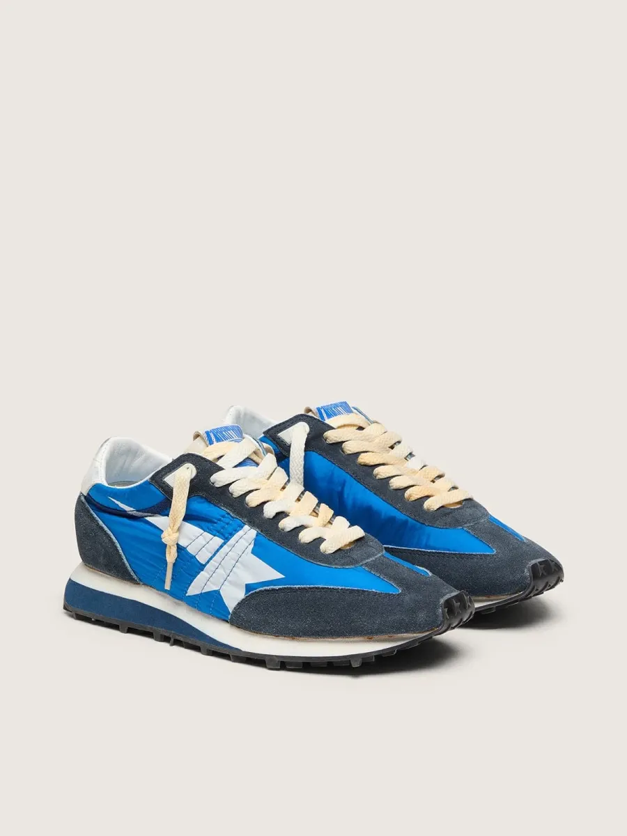 Marathon Uomo con tomaia in nylon di colore blu e stella bianca