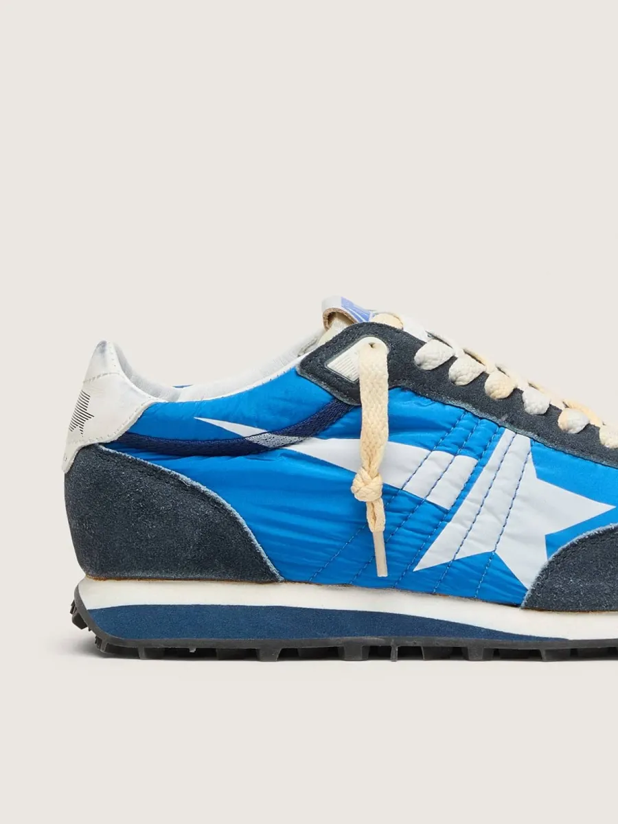 Marathon Uomo con tomaia in nylon di colore blu e stella bianca