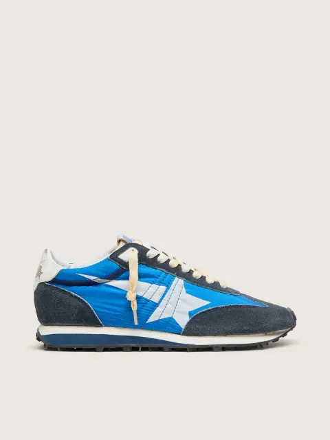 Marathon Uomo con tomaia in nylon di colore blu e stella bianca
