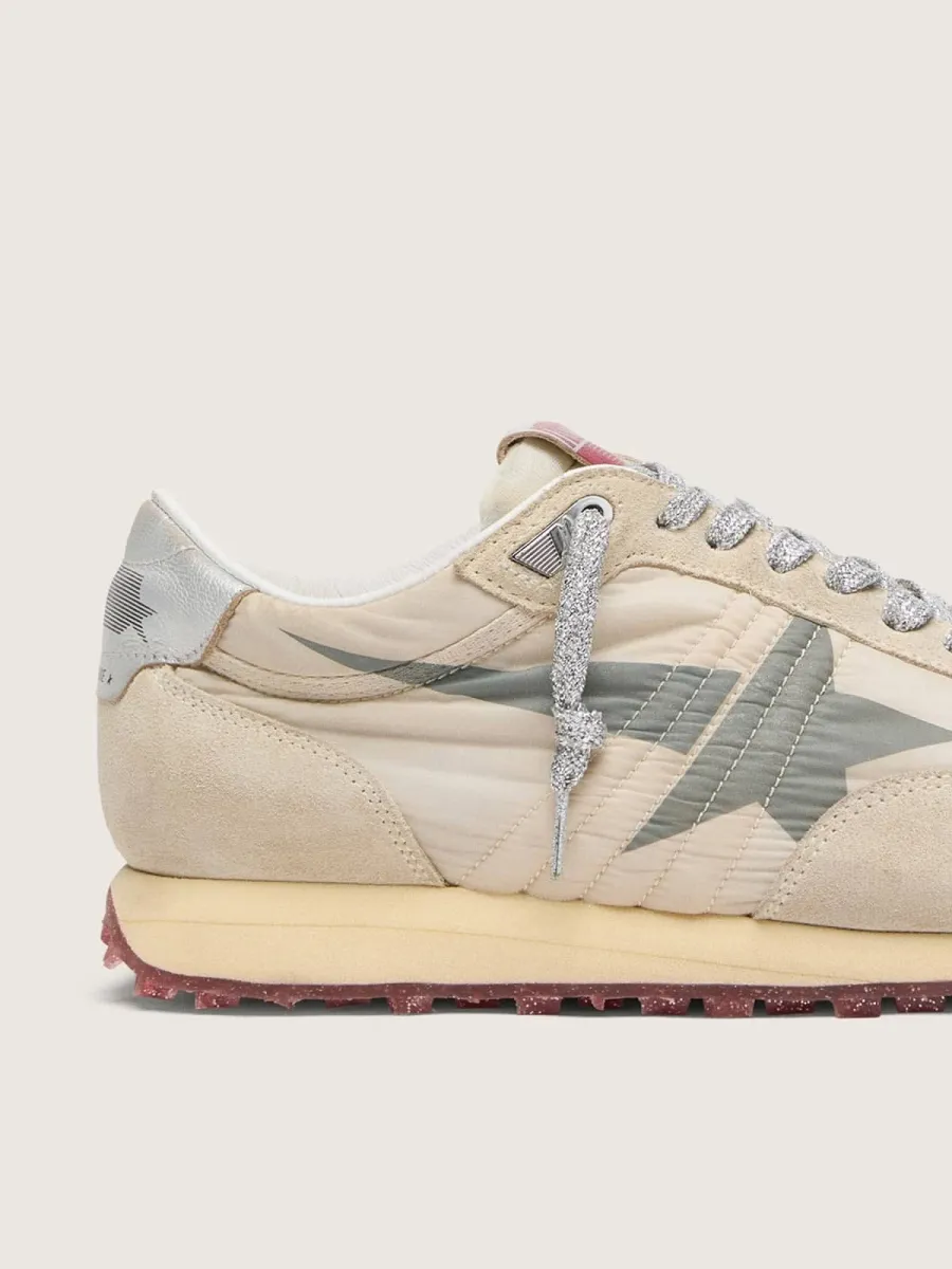 Marathon Uomo con tomaia in nylon beige e stella grigia