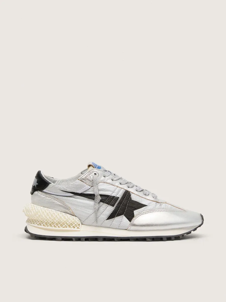 Marathon Uomo con tomaia in nylon ripstop di colore argento e stella nera