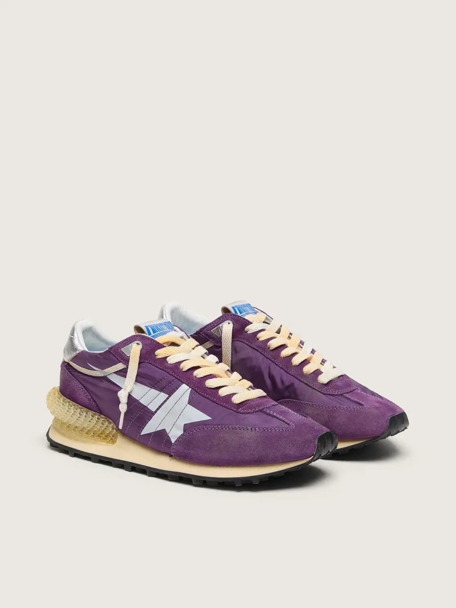 Marathon Uomo con tomaia in nylon viola e stella bianca