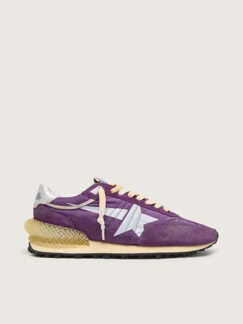 Marathon Uomo con tomaia in nylon viola e stella bianca