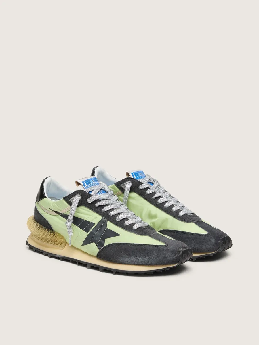Marathon Uomo con tomaia in nylon verde e stella nera