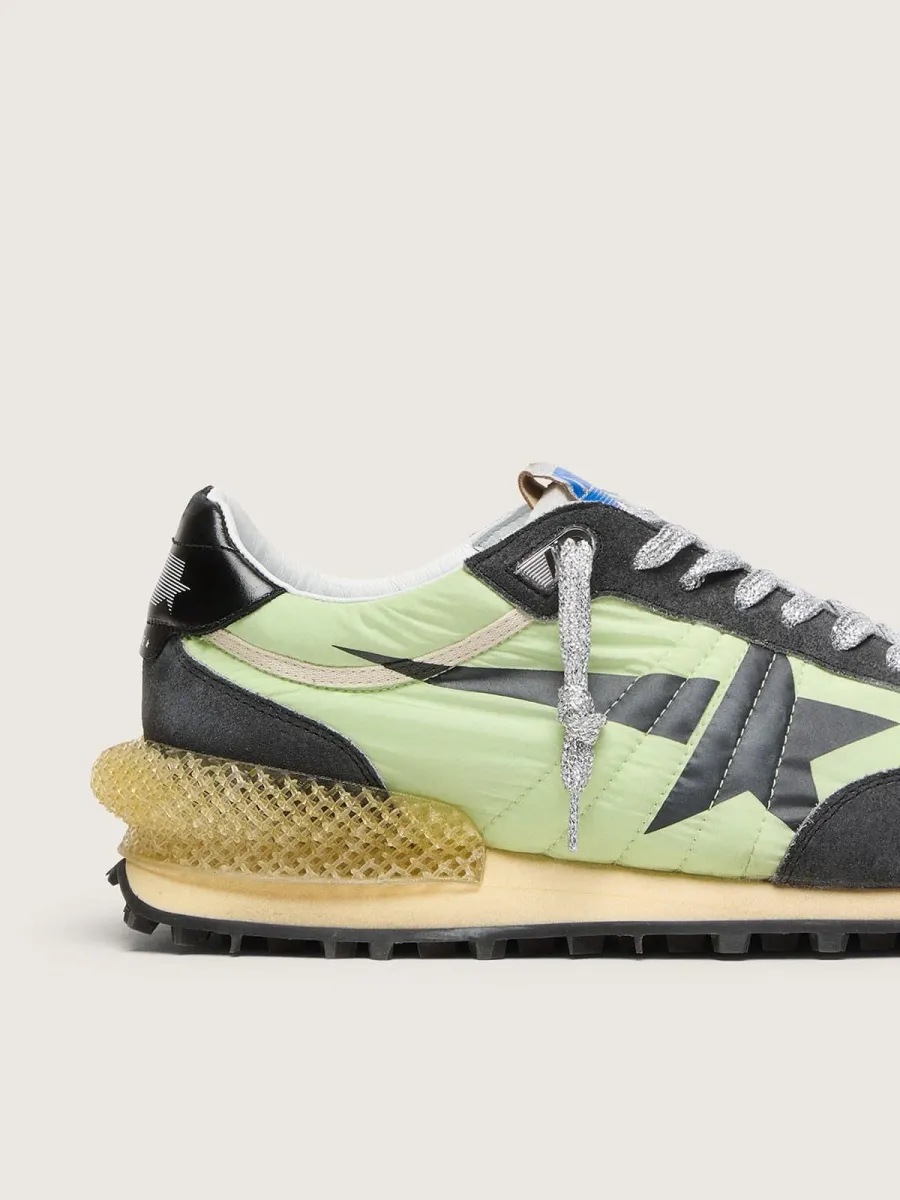 Marathon Uomo con tomaia in nylon verde e stella nera