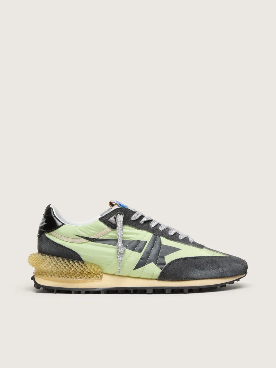 Marathon Uomo con tomaia in nylon verde e stella nera