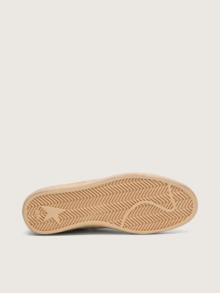 Ball Star LTD uomo in cavallino bianco e suede grigio con stella verde