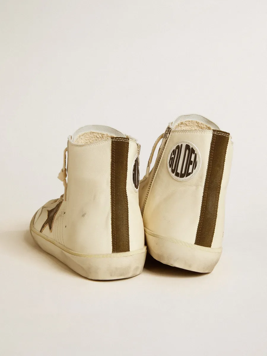 Francy Penstar in nappa con stella in suede nero e talloncino in cotone