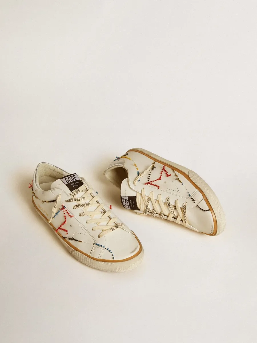 Super-Star Uomo LTD con stella traforata e talloncino in pelle laminata