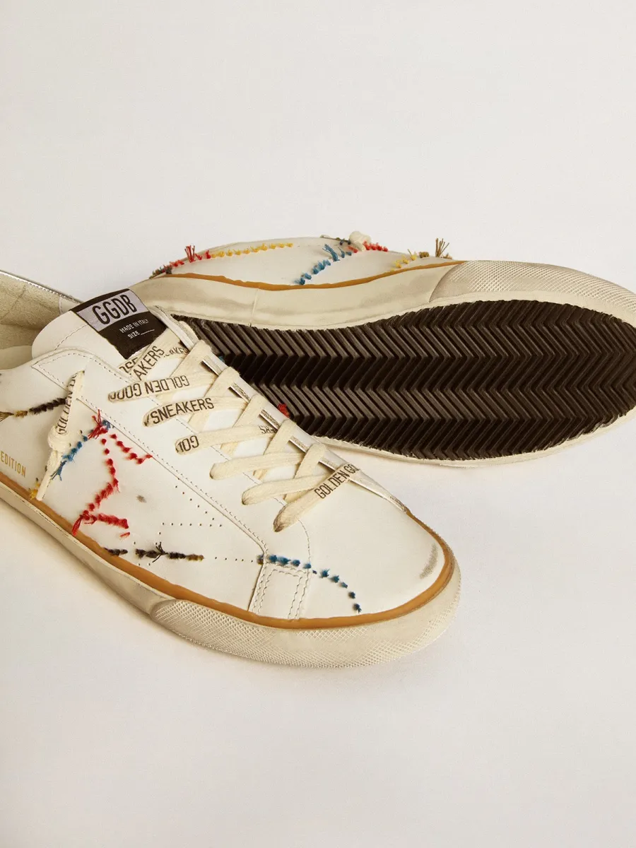 Super-Star Uomo LTD con stella traforata e talloncino in pelle laminata