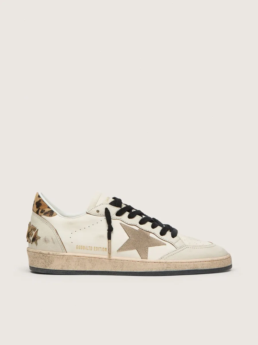 Ball Star Wishes Uomo con stella in suede e talloncino in cavallino leopardato