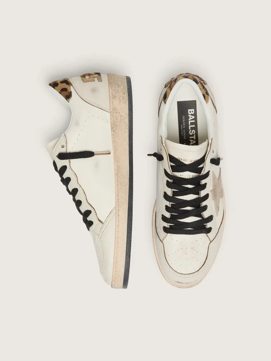 Ball Star Wishes Uomo con stella in suede e talloncino in cavallino leopardato