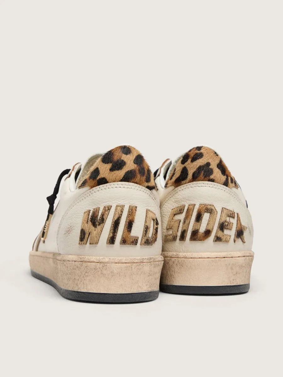 Ball Star Wishes Uomo con stella in suede e talloncino in cavallino leopardato