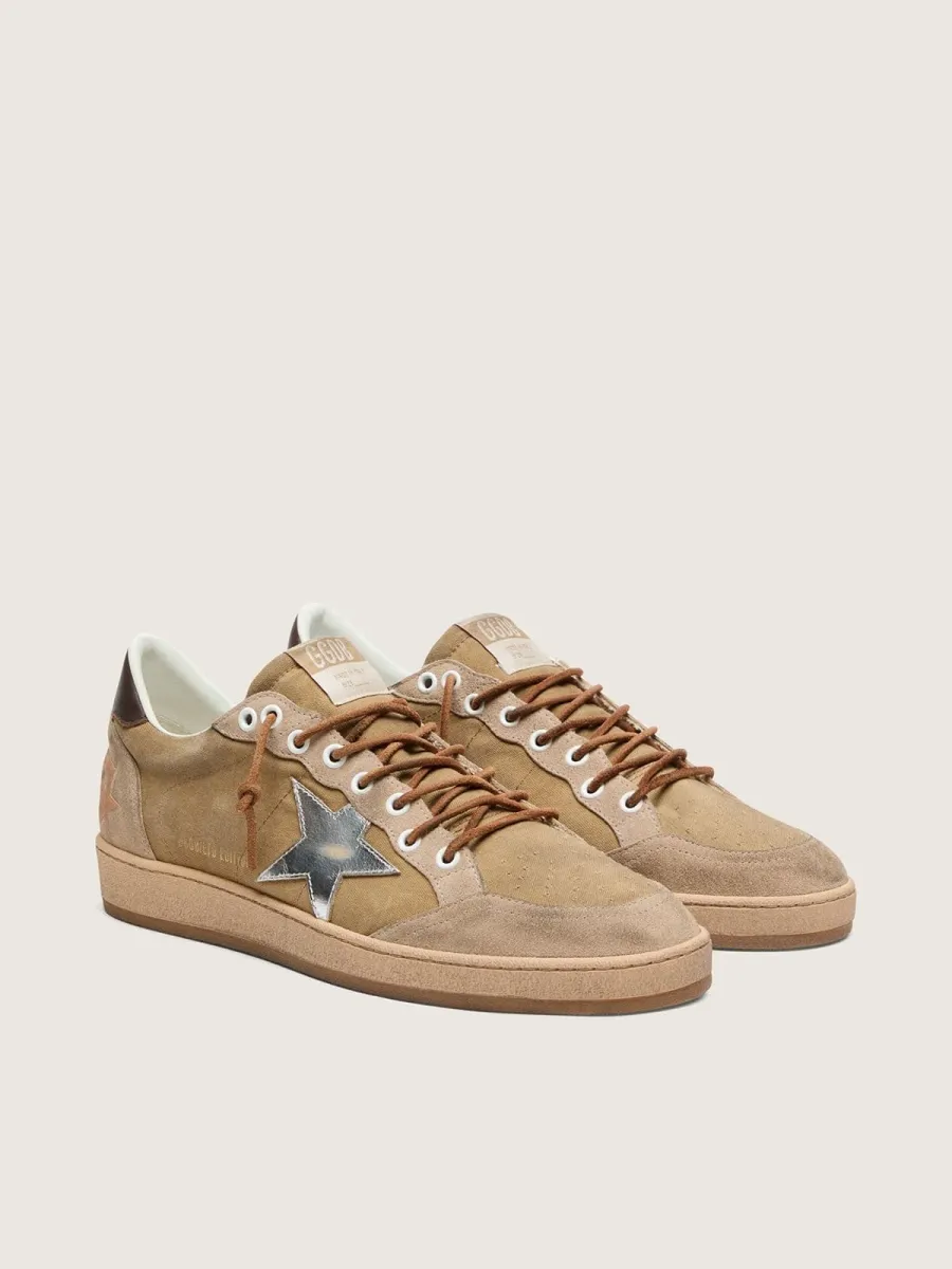 Ball Star LTD uomo in suede tabacco con stella argento