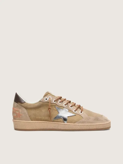 Ball Star LTD uomo in suede tabacco con stella argento