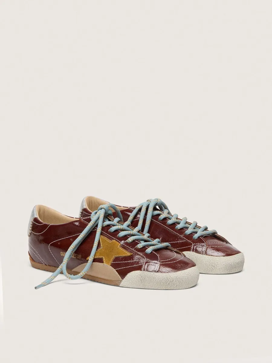 True-Star Uomo in naplak bordeaux con stella in suede e talloncino in nappa argento