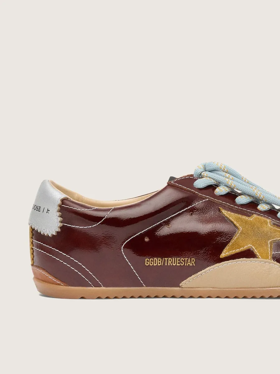 True-Star Uomo in naplak bordeaux con stella in suede e talloncino in nappa argento