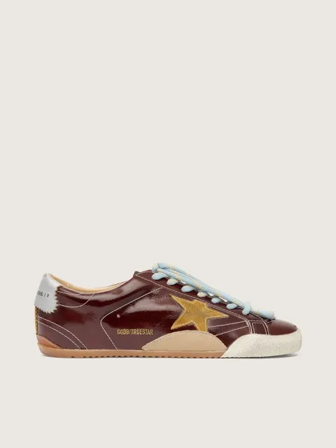 True-Star Uomo in naplak bordeaux con stella in suede e talloncino in nappa argento