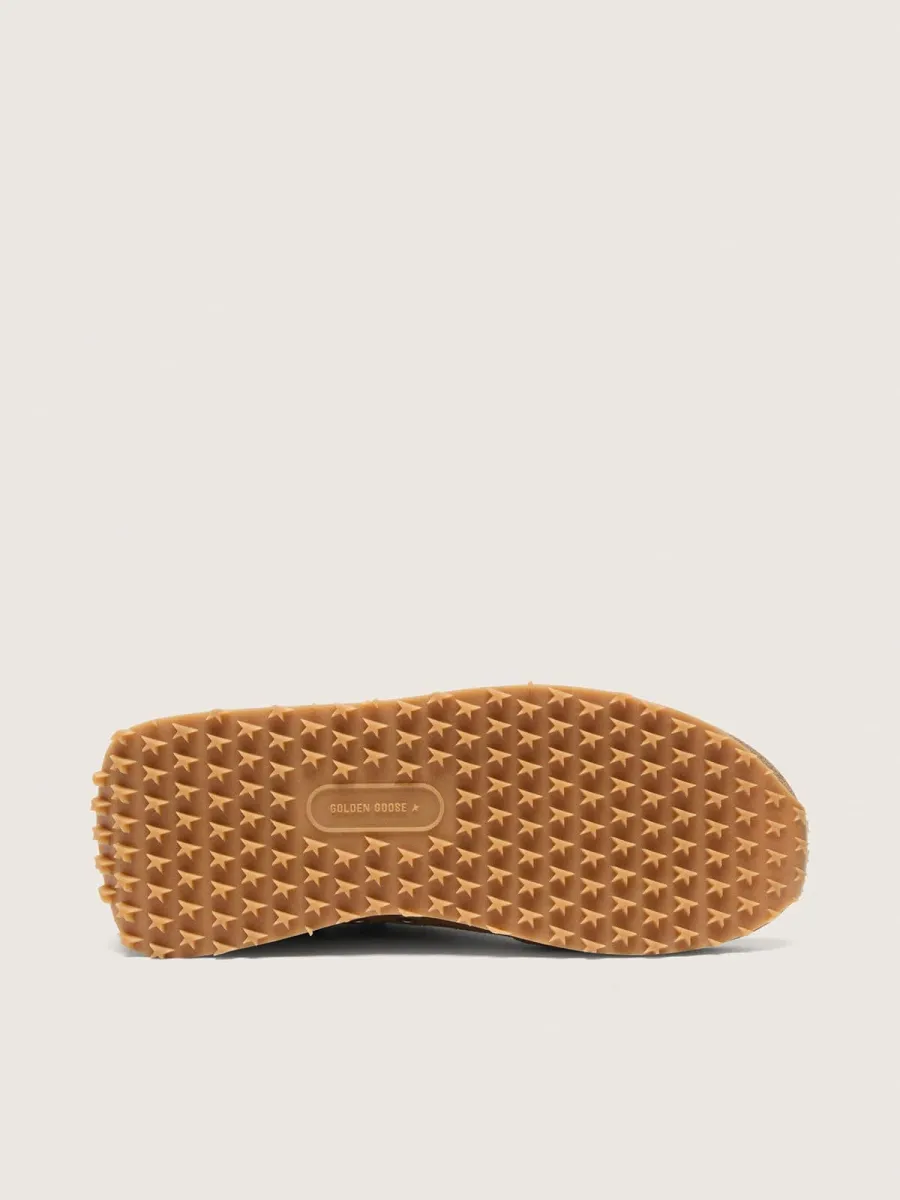 Marathon uomo in suede tabacco con stella bianca
