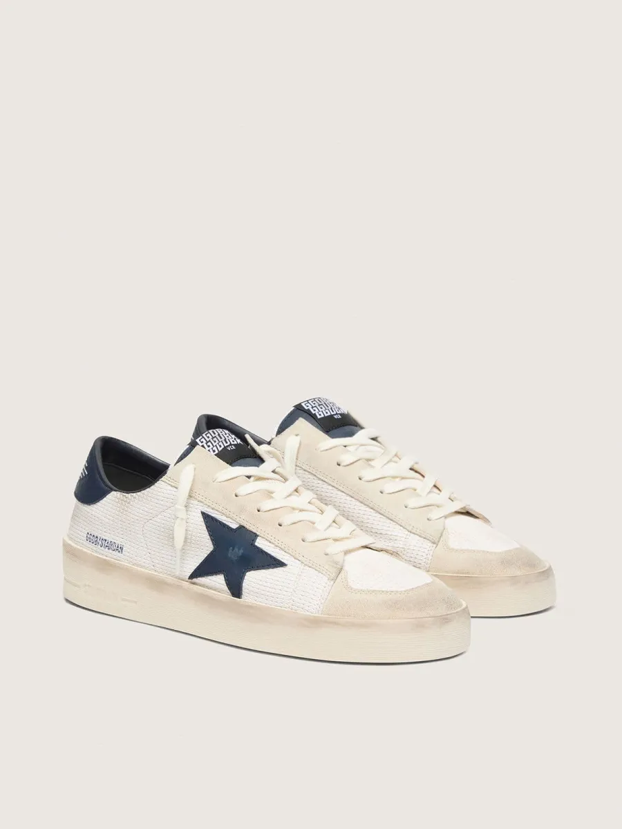 Stardan uomo in suede beige con stella blu