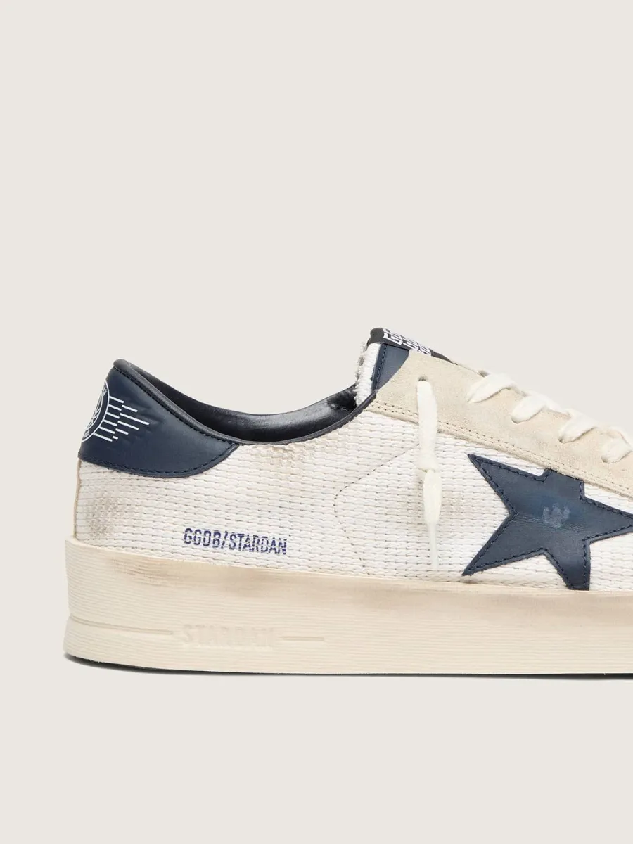 Stardan uomo in suede beige con stella blu