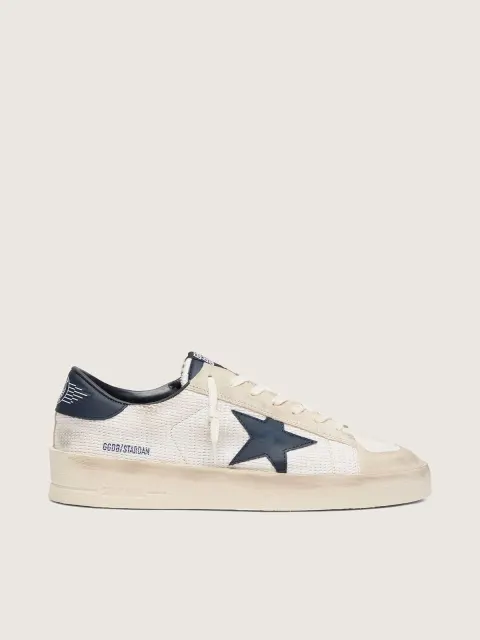 Stardan uomo in suede beige con stella blu