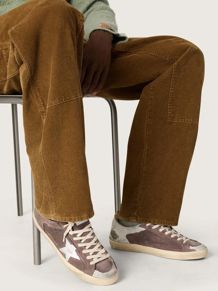 Super-Star LTD uomo in suede lavanda con stella argento