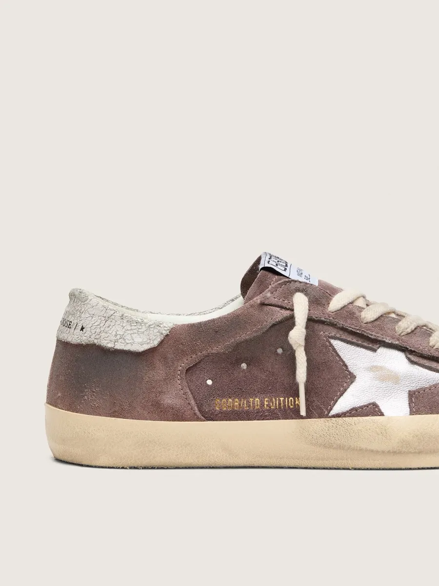 Super-Star LTD uomo in suede lavanda con stella argento