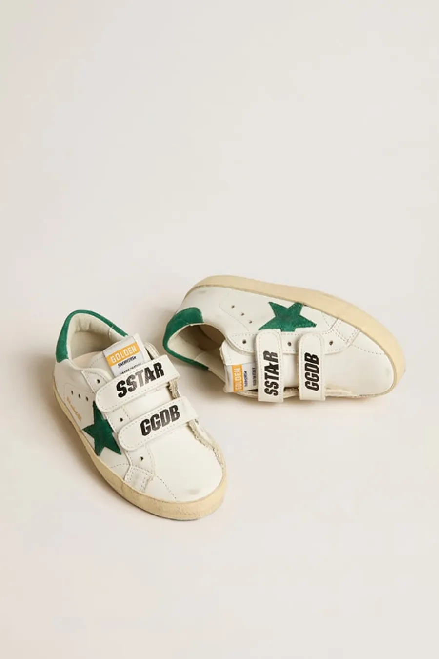Old School Teen con stella e talloncino in suede verde