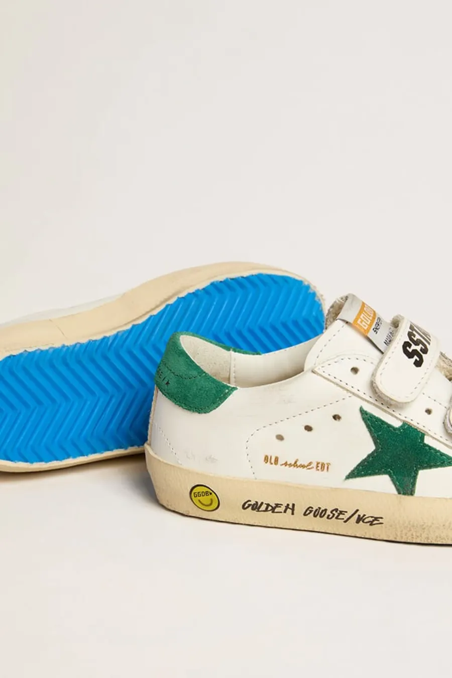 Old School Teen con stella e talloncino in suede verde