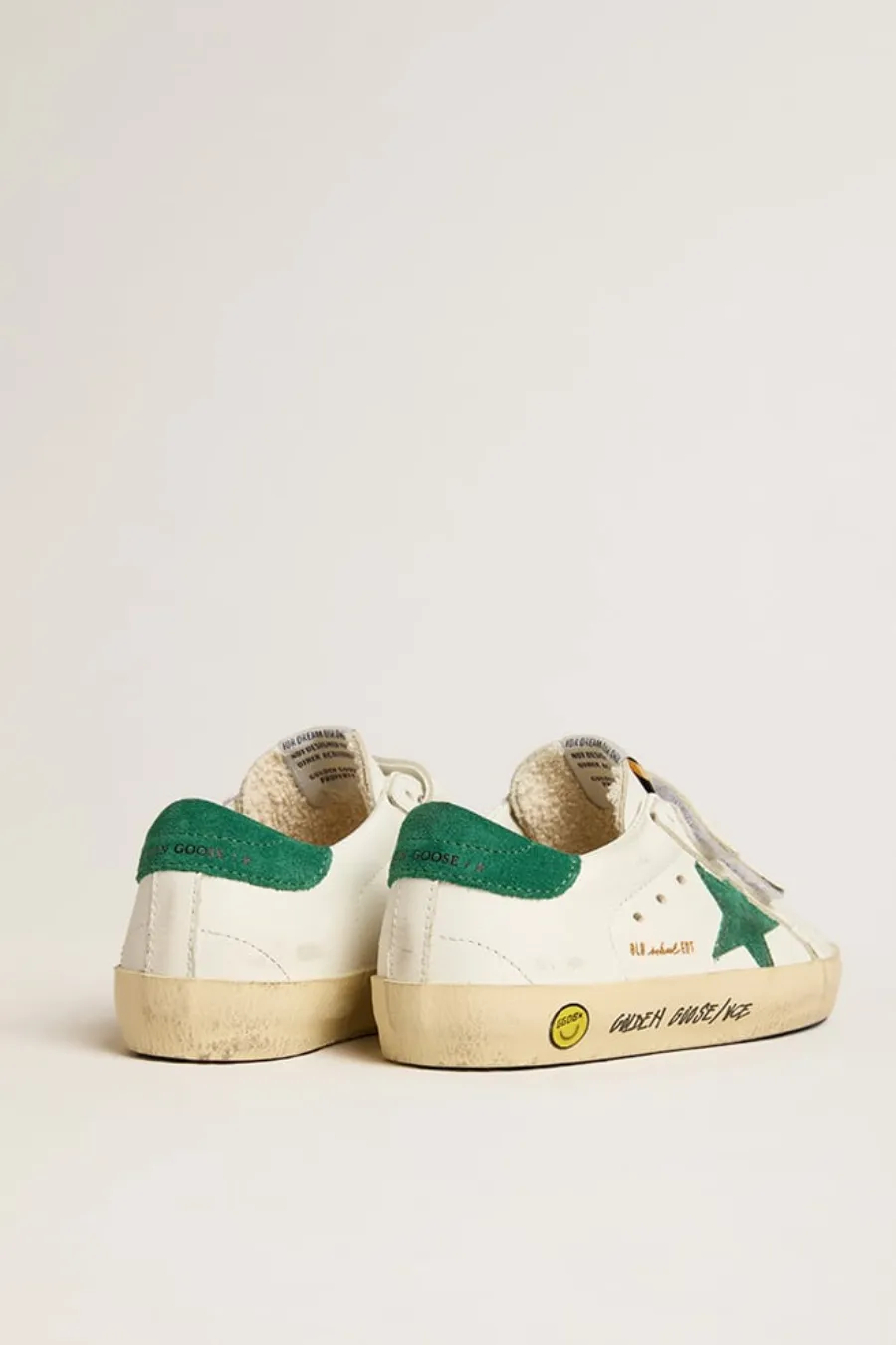 Old School Teen con stella e talloncino in suede verde
