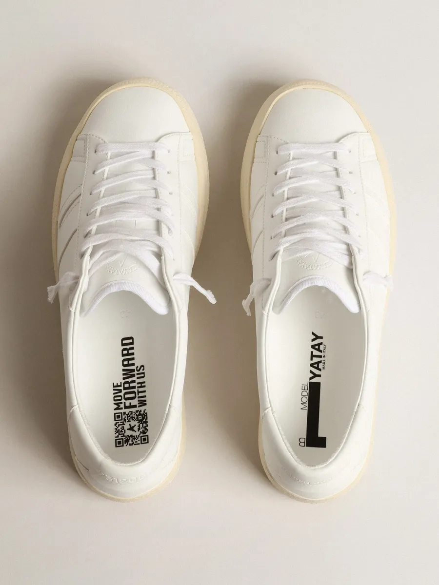 Sneaker Yatay Model 1B sostenibile con tomaia bio-based bianca e Y bianca