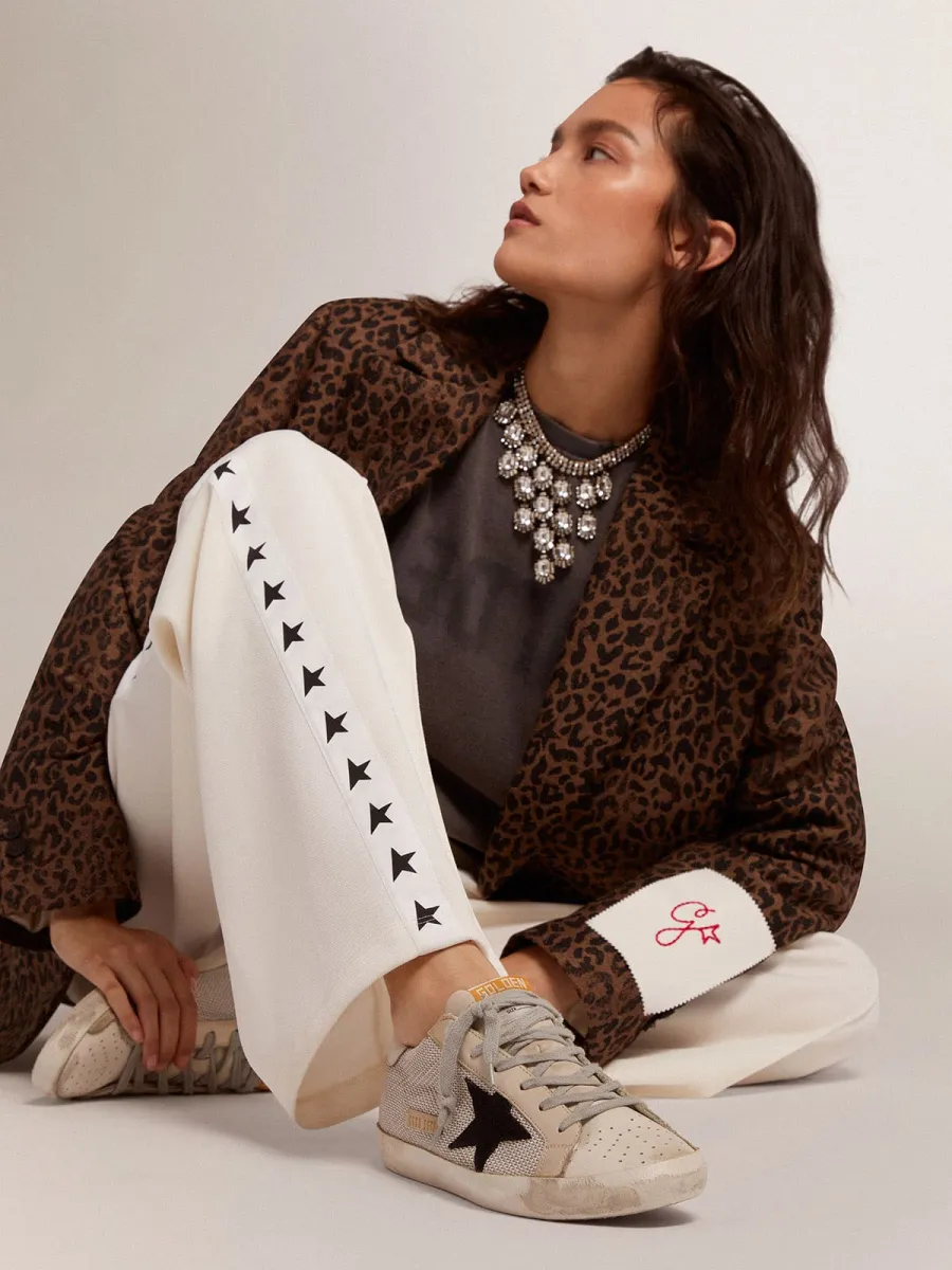 Super-Star Donna in pelle con stella nera