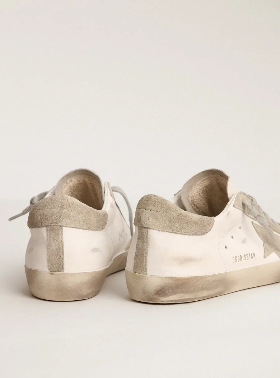 Super-Star Donna con stella e talloncino in suede grigio