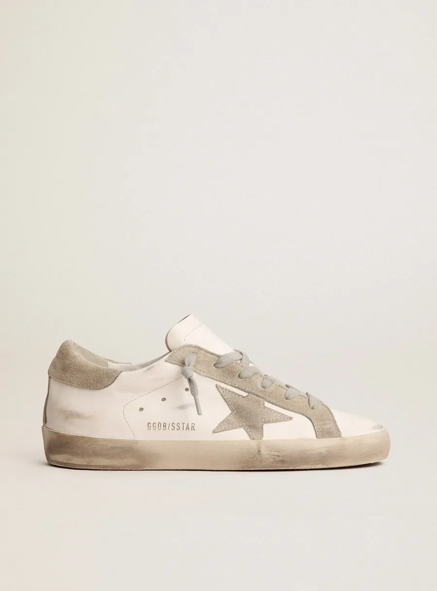 Super-Star Donna con stella e talloncino in suede grigio