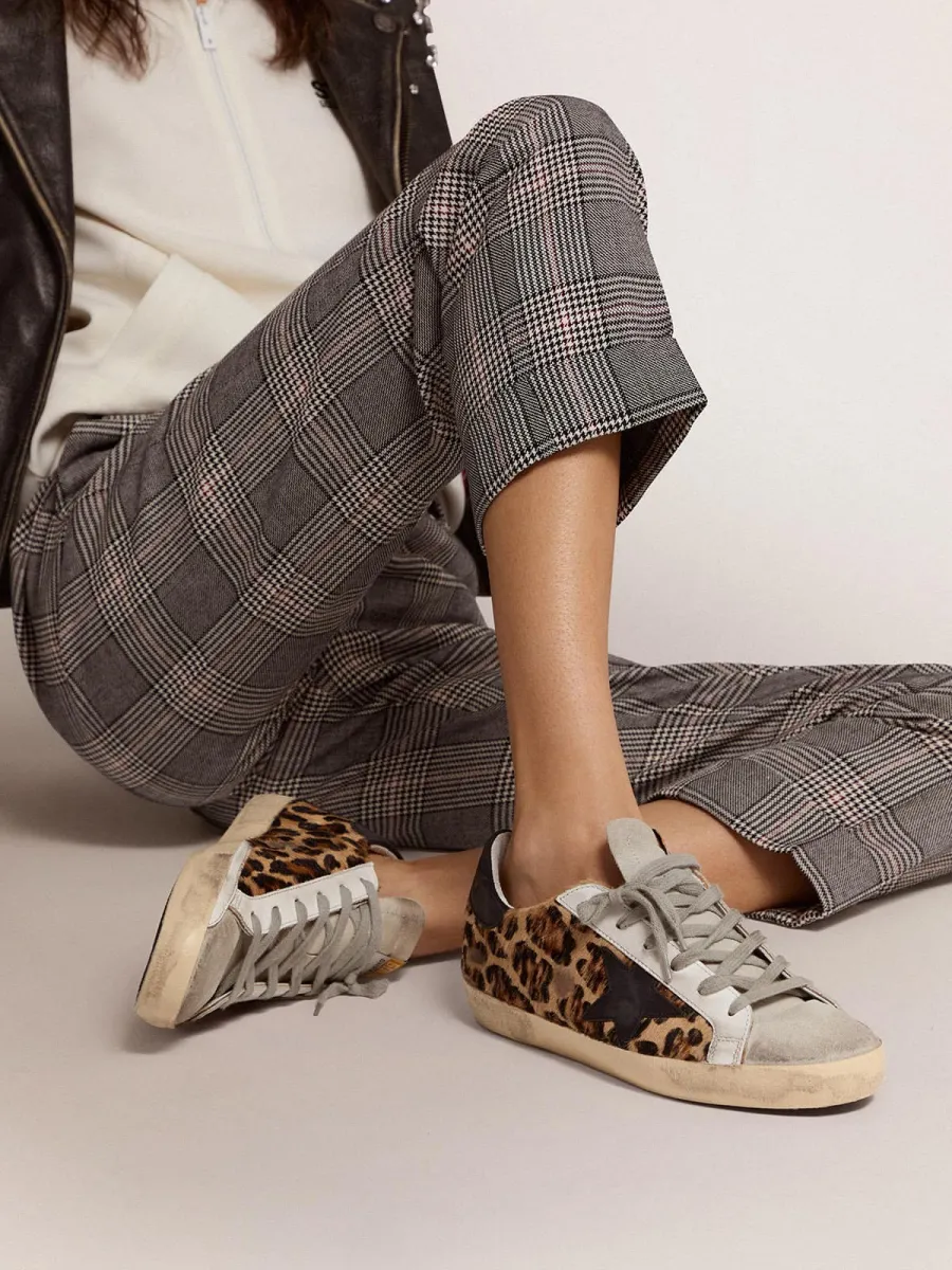 Super-Star Donna in pelle stampa leo
