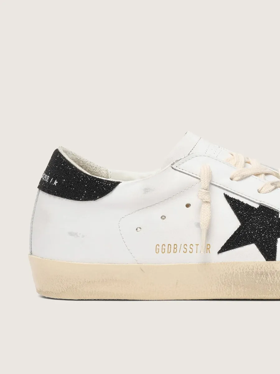 Super-Star Donna con stella e talloncino in cristalli Swarovski neri