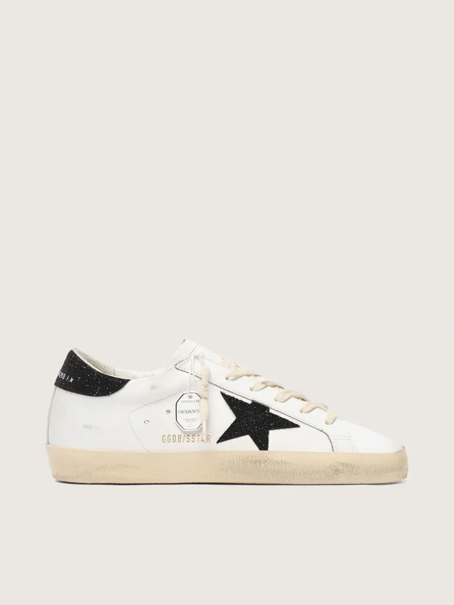 Super-Star Donna con stella e talloncino in cristalli Swarovski neri
