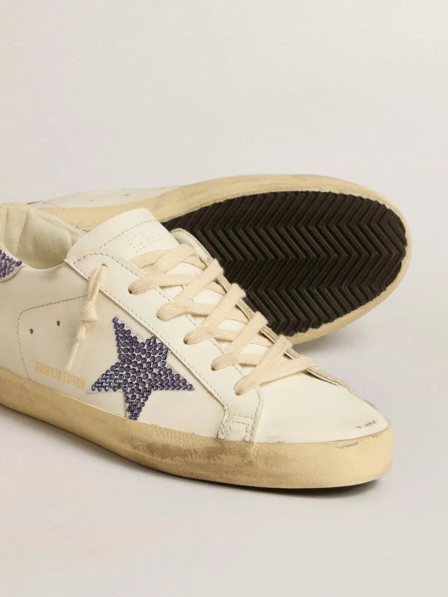 Super-Star Donna LTD con stella e talloncino in suede con cristalli Swarovski