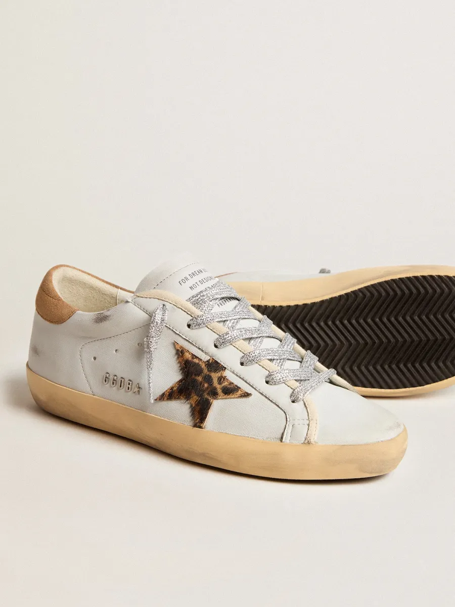 Super-Star Donna in nappa con stella in cavallino e talloncino in suede