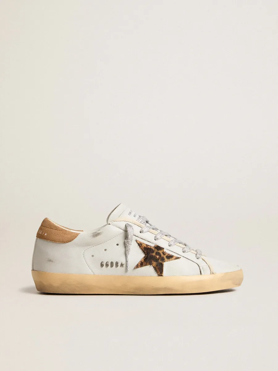 Super-Star Donna in nappa con stella in cavallino e talloncino in suede