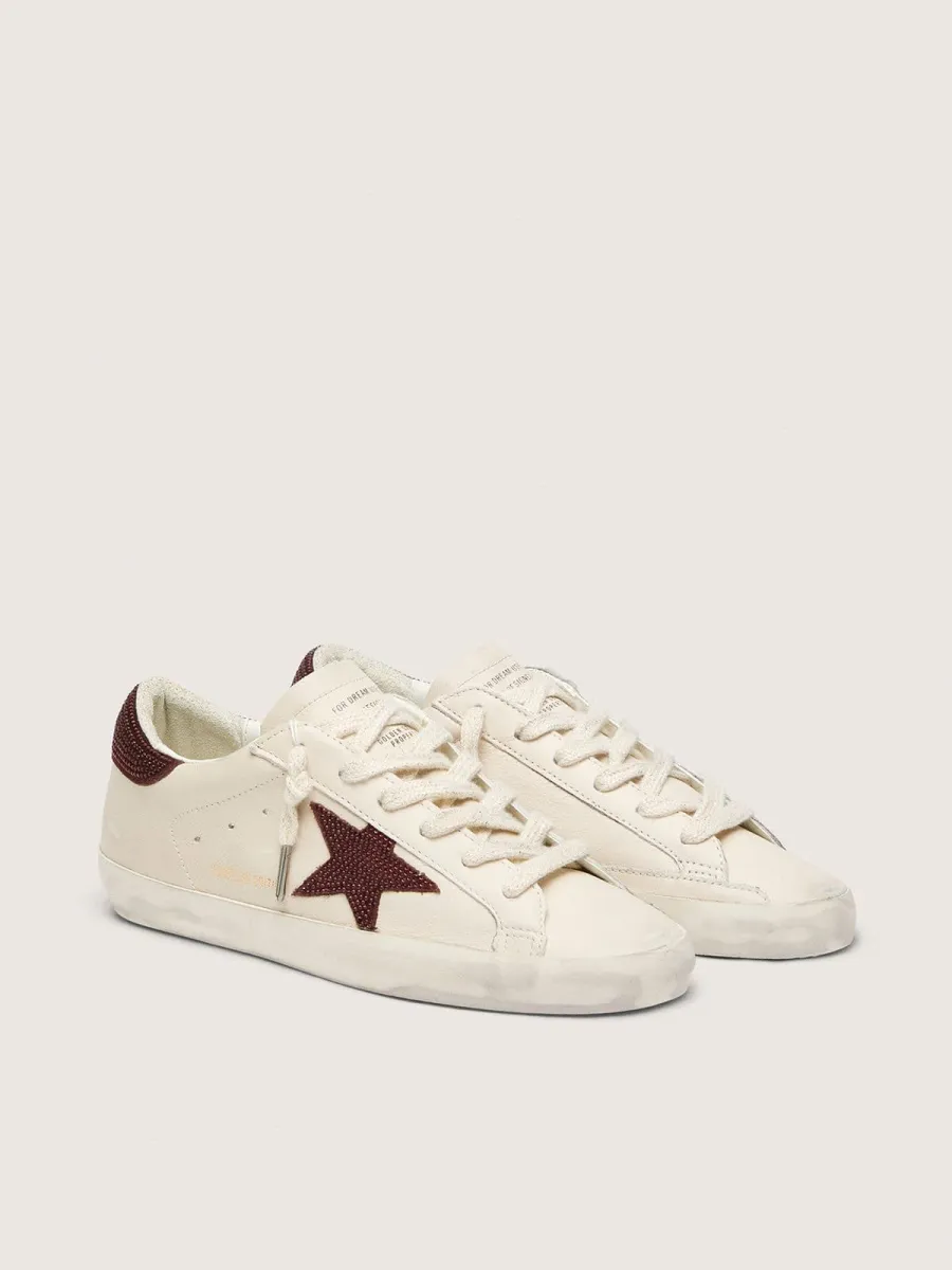 Super-Star  Donna con stella e talloncino in suede con cristalli Swarovski