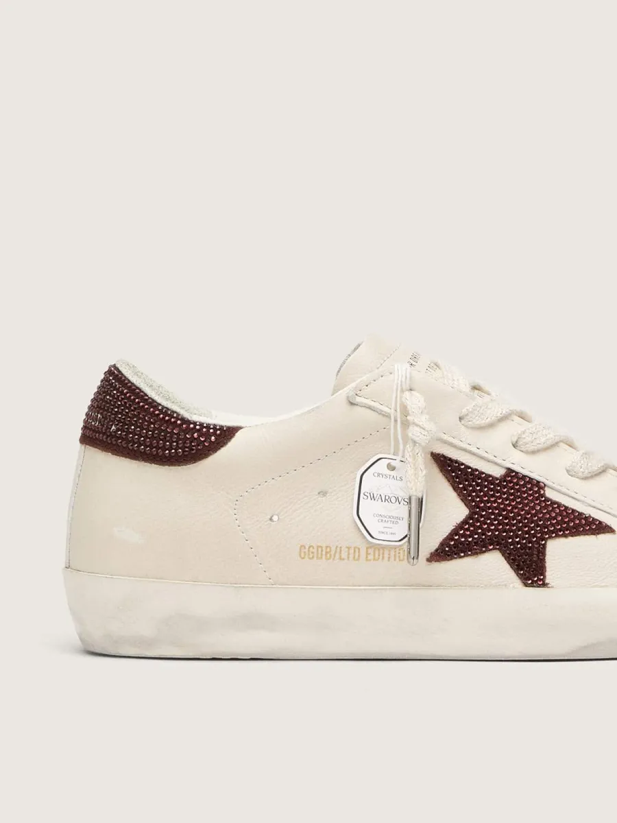 Super-Star  Donna con stella e talloncino in suede con cristalli Swarovski