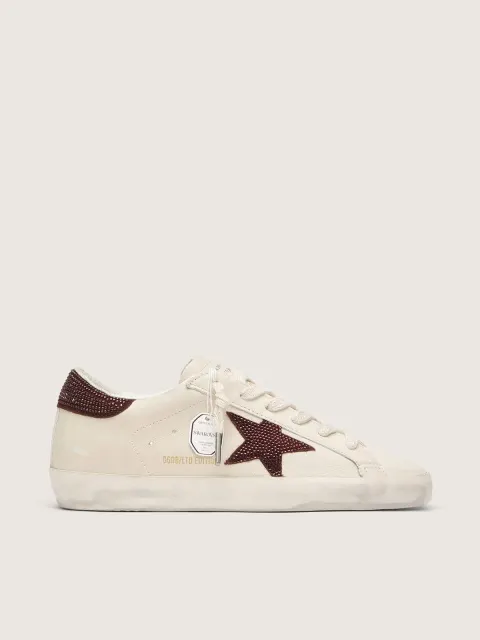 Super-Star  Donna con stella e talloncino in suede con cristalli Swarovski