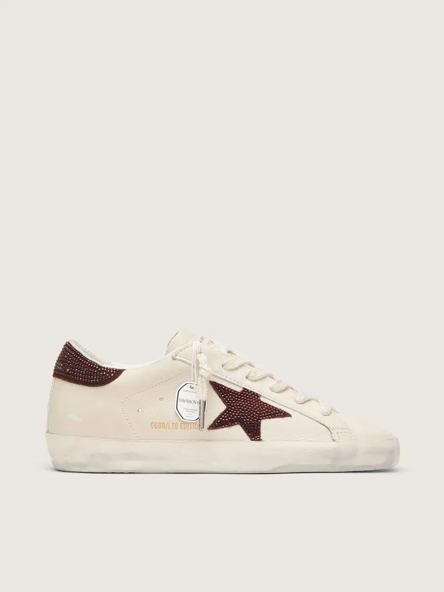 Super-Star  Donna con stella e talloncino in suede con cristalli Swarovski