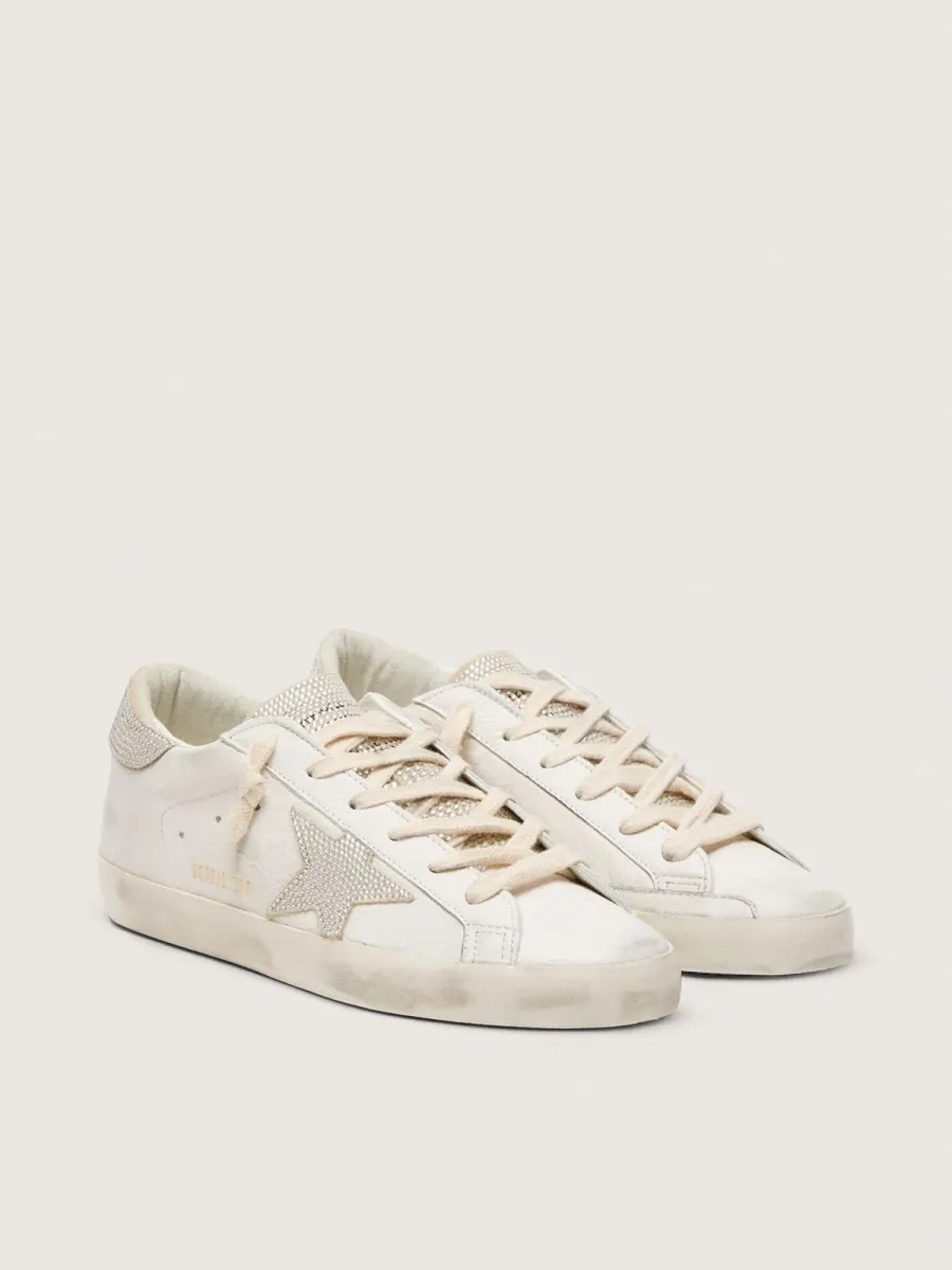Super-Star Donna in nappa con stella e talloncino con cristalli Swarovski