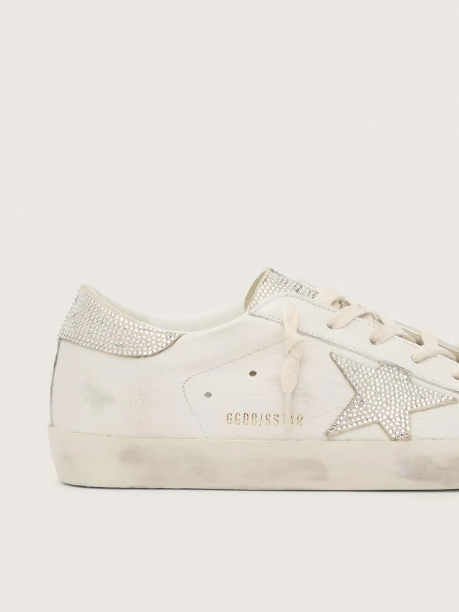Super-Star Donna in nappa con stella e talloncino con cristalli Swarovski