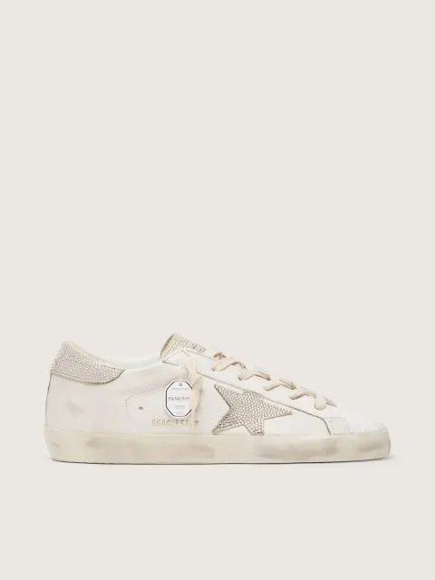 Super-Star Donna in nappa con stella e talloncino con cristalli Swarovski