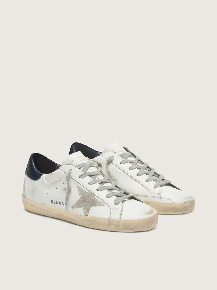 Super-Star Donna con stella in suede e talloncino blu