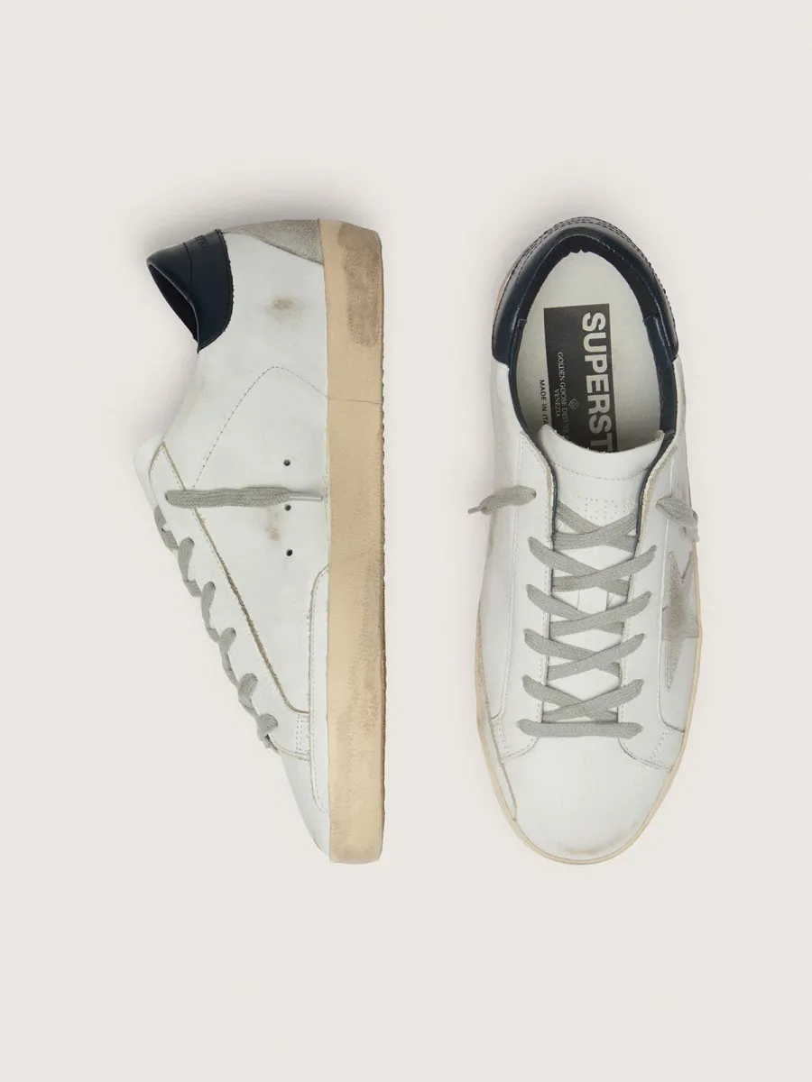 Super-Star Donna con stella in suede e talloncino blu